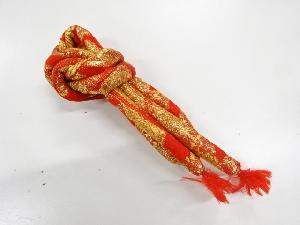 アンティーク　花模様織出し子供用丸くげ